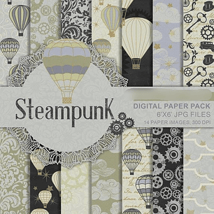 Kit Digital Papéis Balões de Ar Quente 