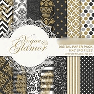 Kit Digital Papéis Vogue e Glamour