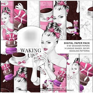 Kit Digital Papéis Café da Manhã Feminino 