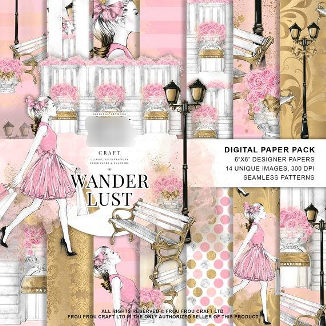 Kit Digital Papéis Viagem Feminina  1