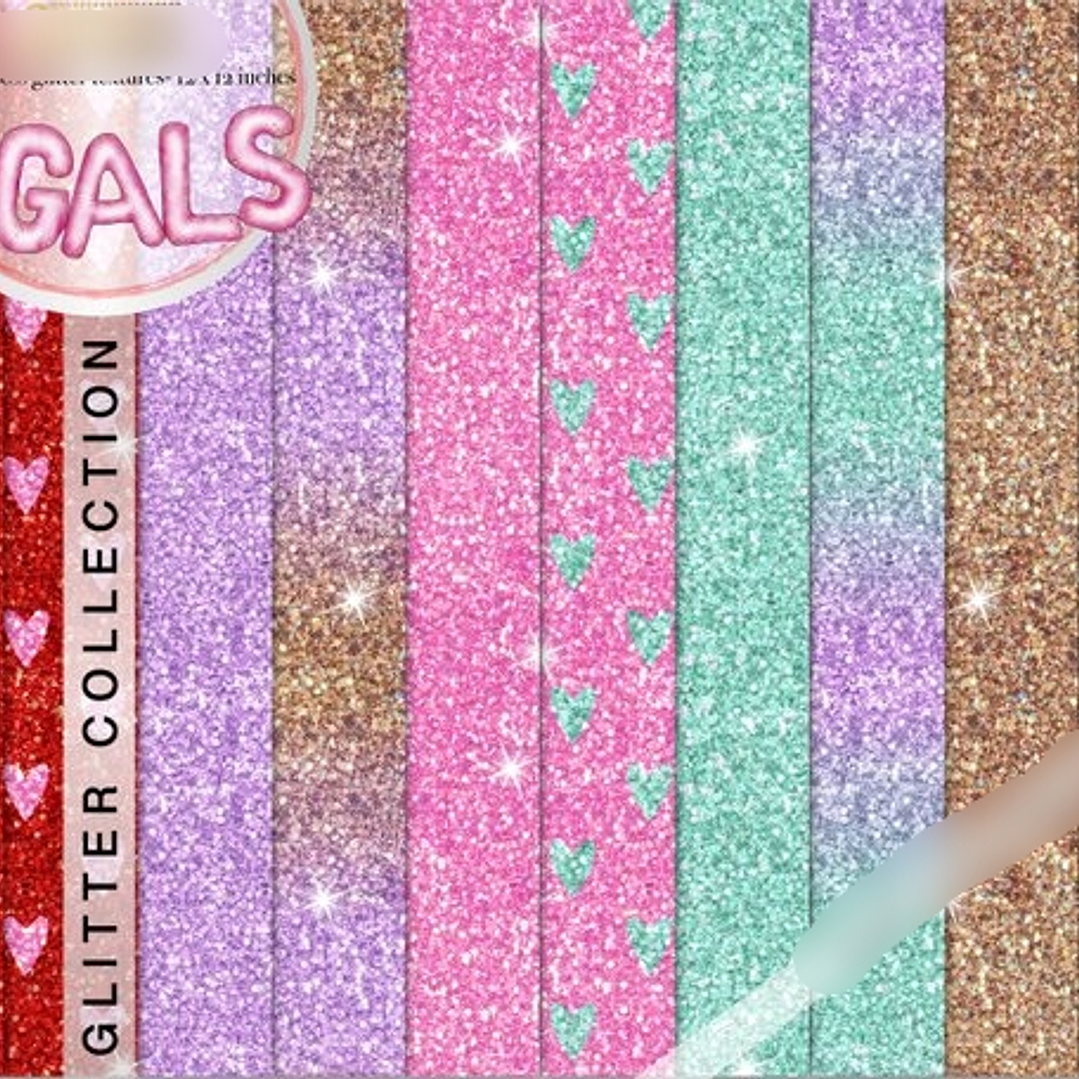 Kit Digital Papéis Glitter  1