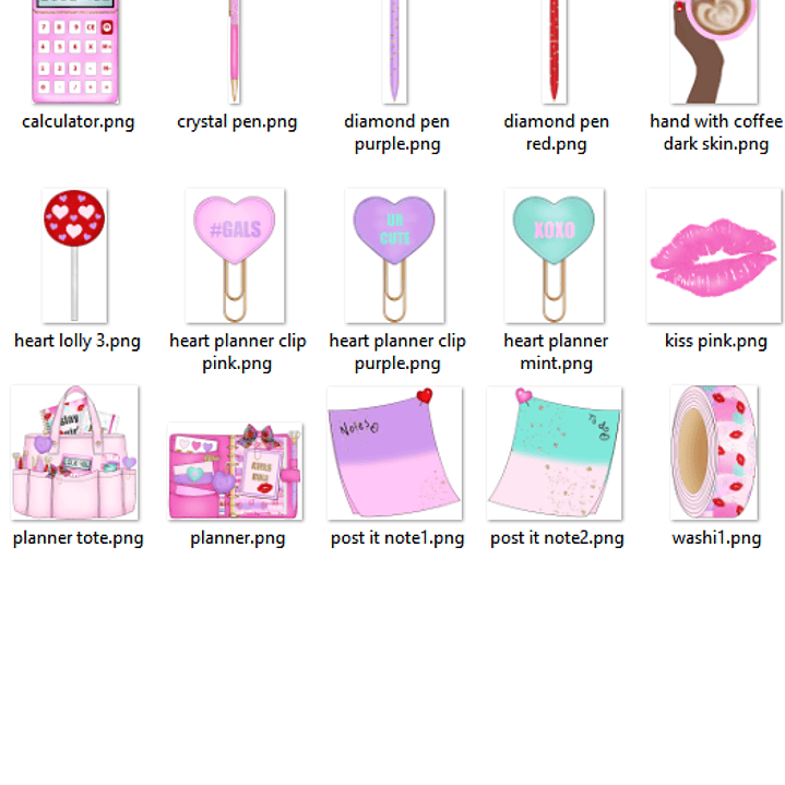 Kit Digital Agenda para Garotas  2