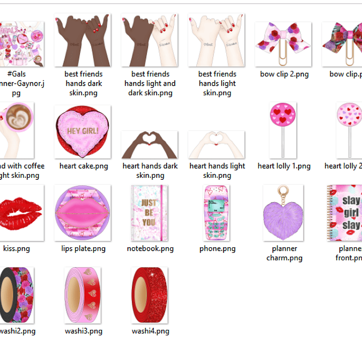 Kit Digital Agenda para Garotas  3