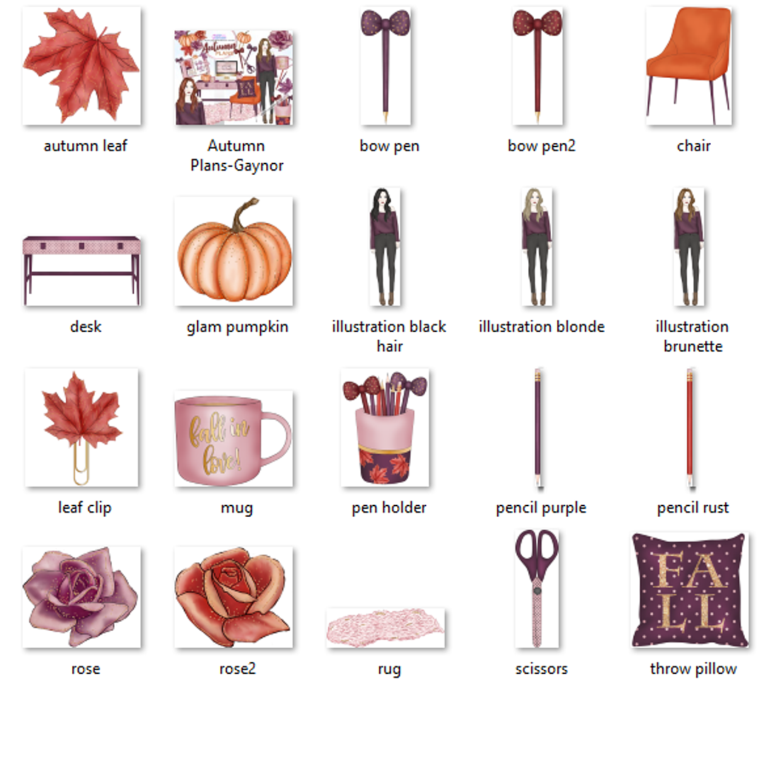 Kit Digital Planos de Outono  2