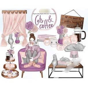 Kit Digital Gatos e Café 