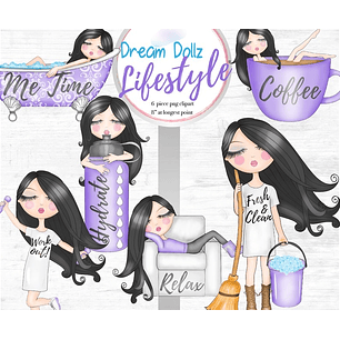 Kit Digital Menina Dona de Casa 