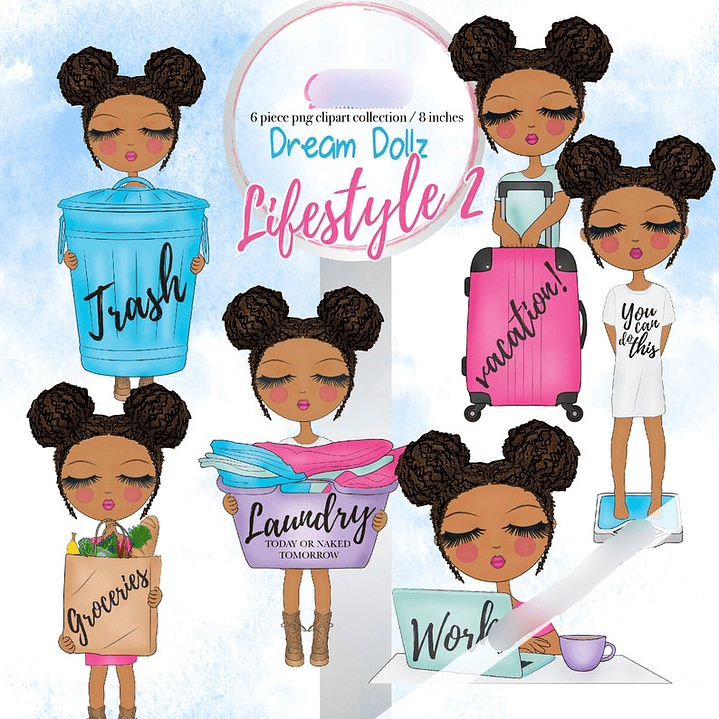 Kit Digital Estilo de Vida Menina  1