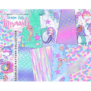 Kit Digital Papéis Sereias 