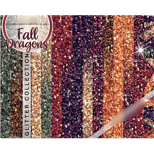 Kit Digital Papéis Glitter Dragões Outono 