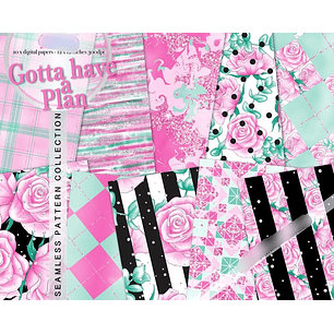 Kit Digital Papéis Planejamento Meninas 