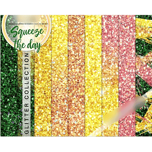 Kit Digital Papéis Glitter Verão 