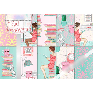 Kit Digital Papéis Menina Leitora 