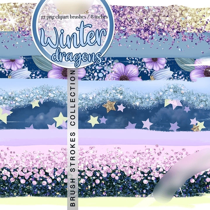 Kit Digital Pinceladas de Dragões de Inverno 1