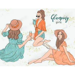 Kit Digital Garotas Acampamento de Luxo 