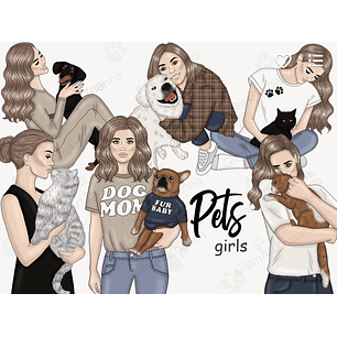 Kit Digital Garotas com Pet 