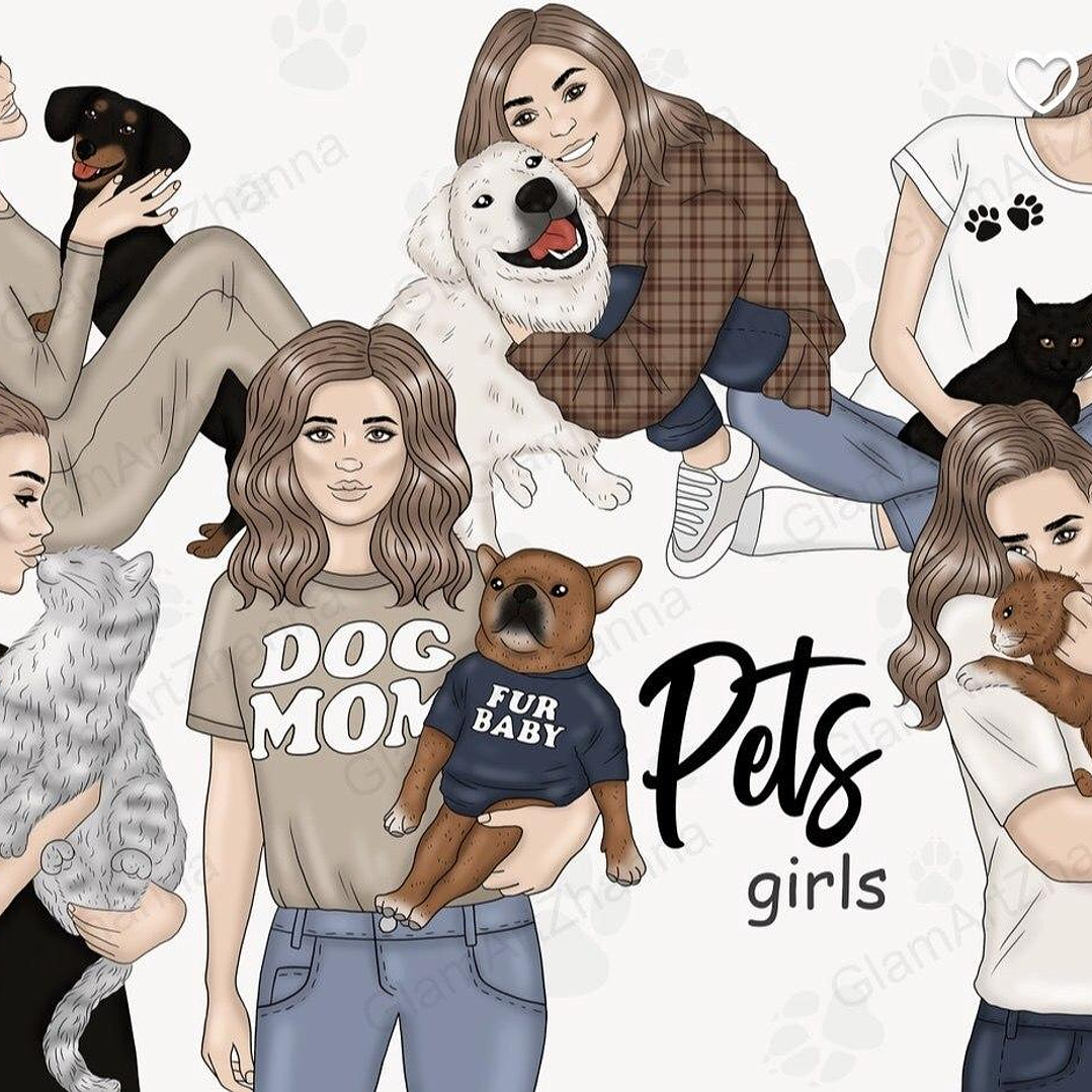 Kit Digital Garotas com Pet  1