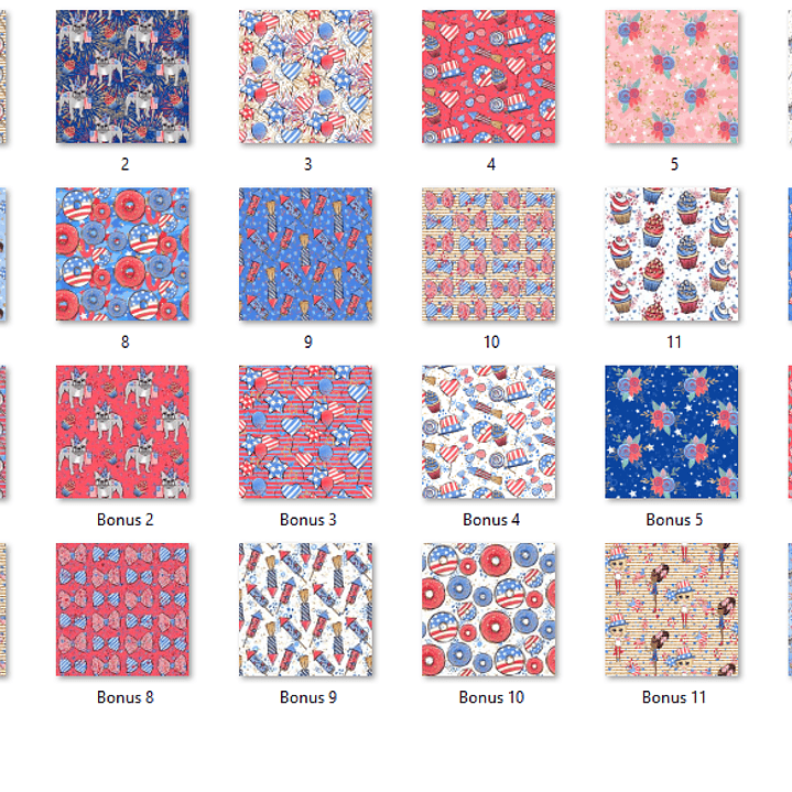 Kit Digital Papéis 4 de Julho  2