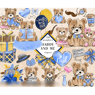 Kit Digital Papai e Eu Ursinho