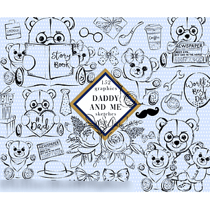 Kit Digital Ursinho Pai e Filho 