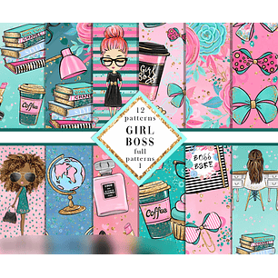 Kit Digital Papéis Garota Chefe 