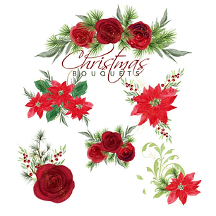 Kit Digital Buquês de Natal