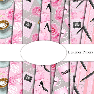 Kit Digital Papéis Garota Chefe 