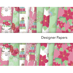 Kit Digital Papéis Natal Lhama 