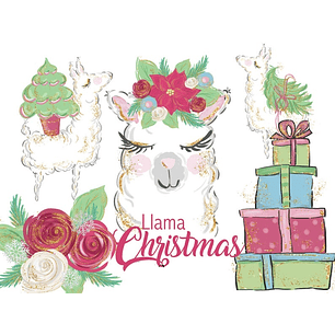 Kit Digital Natal Lhama 