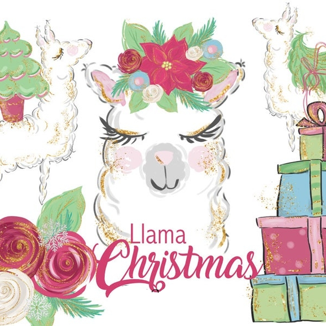 Kit Digital Natal Lhama  1
