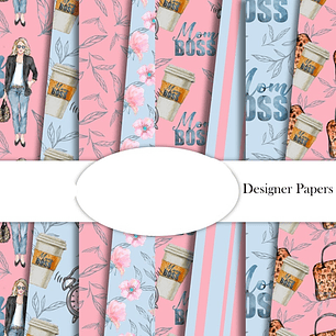 Kit Digital Papéis Garota Chefe 