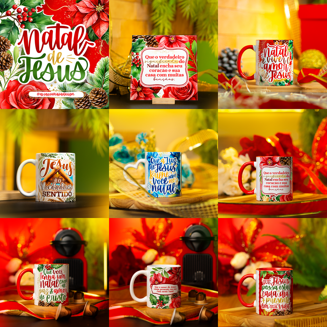 Arquivo Natal Azulejos e Canecas Jesus - Avião Sem Asa  1