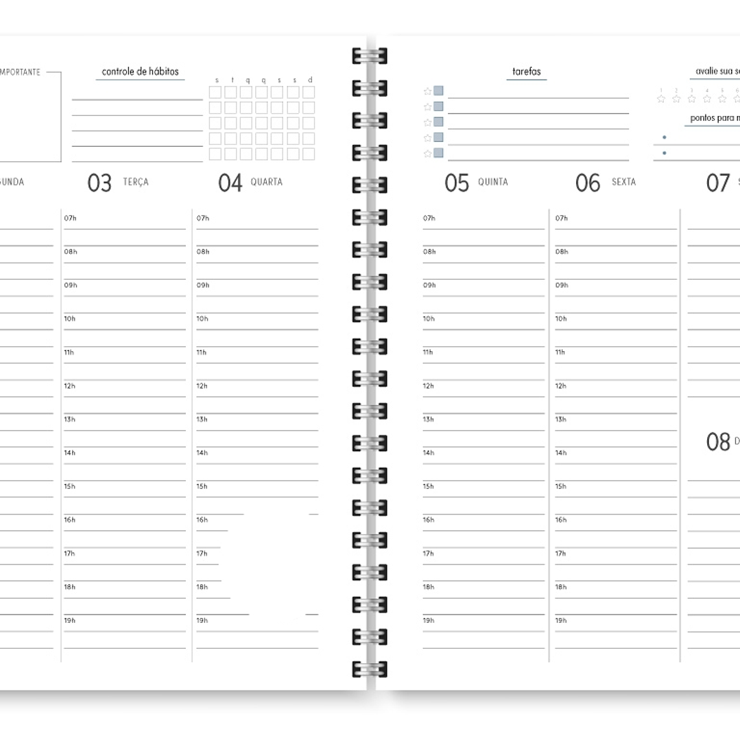 Arquivo Miolo Planner Cores 2026 - Trilha de Papel  2