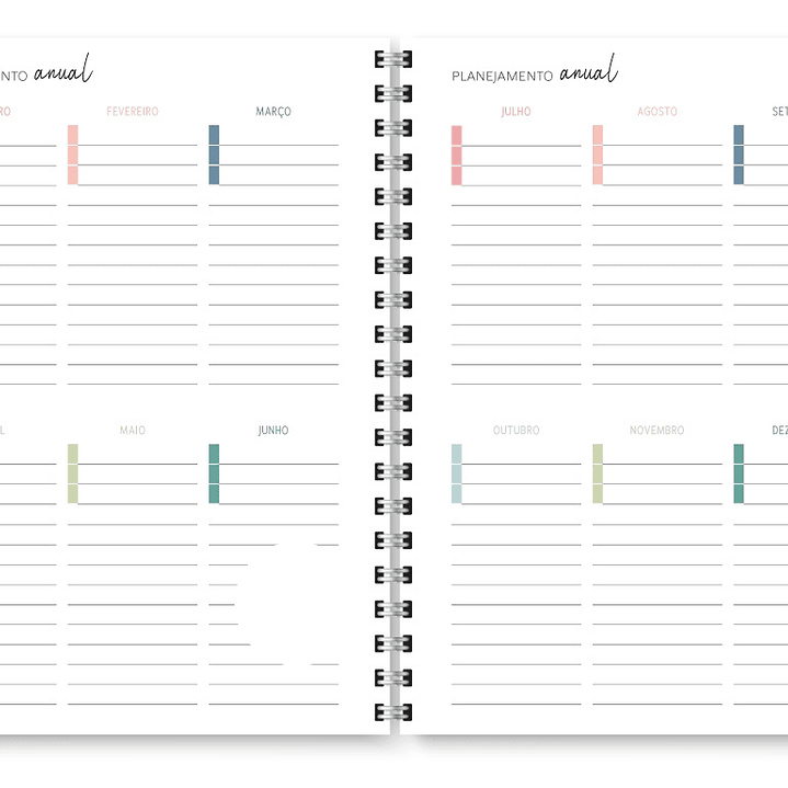 Arquivo Miolo Planner Cores 2026 - Trilha de Papel  5