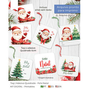 Arquivo Natal Tag Quadrada - BALLOON