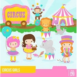 Kit Digital Circo Menina 