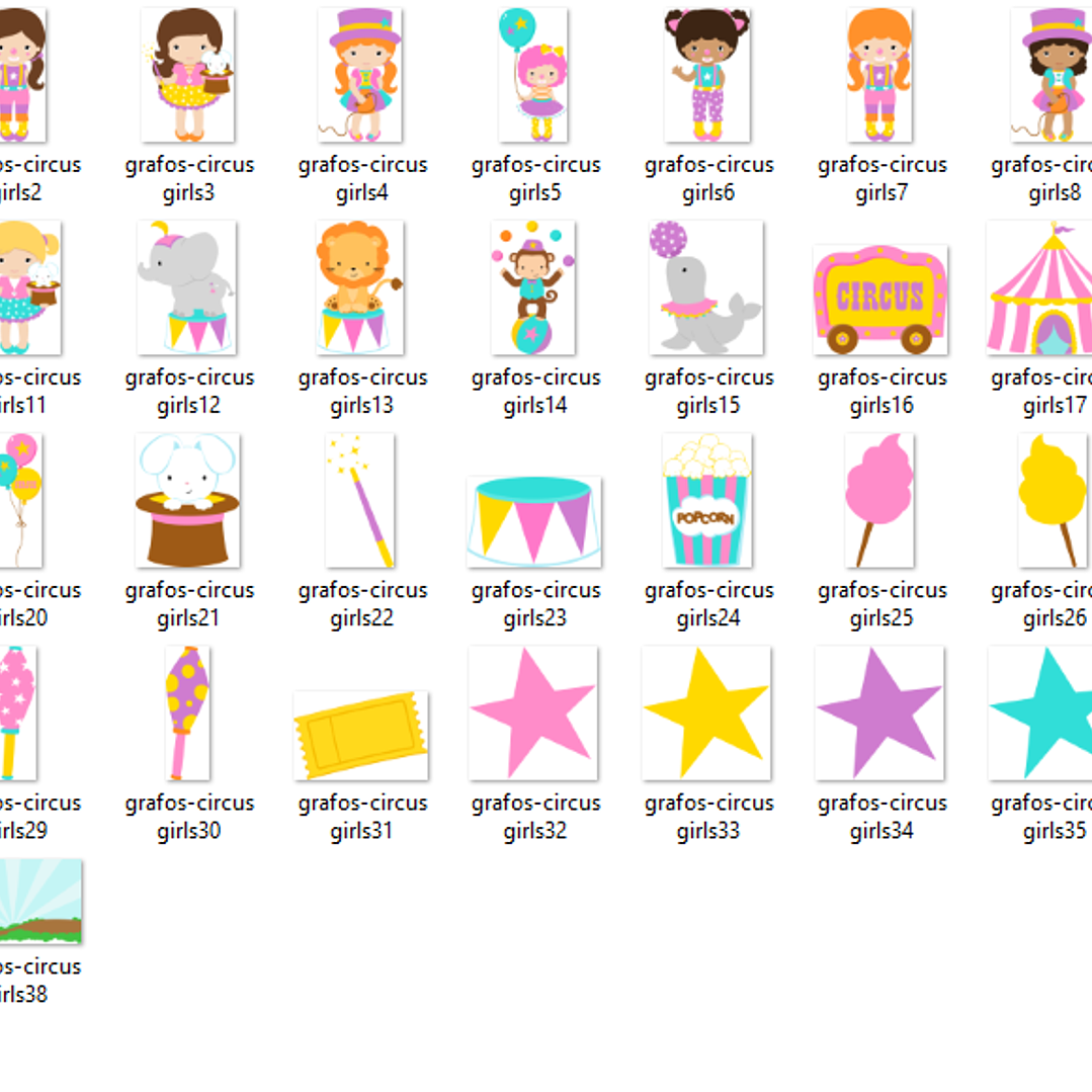 Kit Digital Circo Menina  2