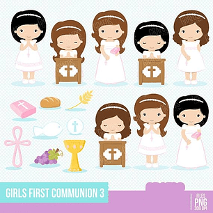 Kit Digital Primeira Comunhão Menina 02 