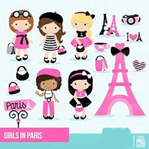 Kit Digital Meninas em Paris 