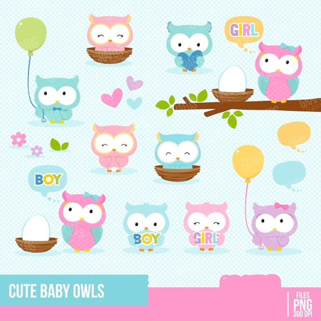 Kit Digital Pássarinhos Cute  1