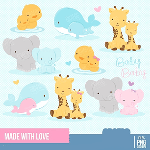 Kit Digital Animais Feito com Amor 