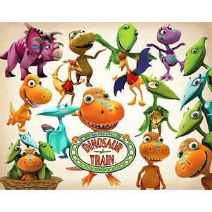 Kit Digital Trem Dinossauro 