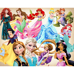 Kit Digital Princesas da Disney 