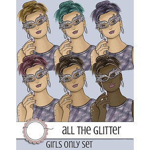 Kit Digital Meninas com Máscara Carnaval 