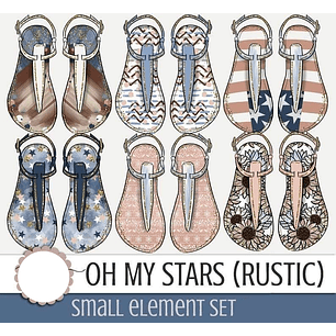 Kit Digital Sandálias Estreladas 