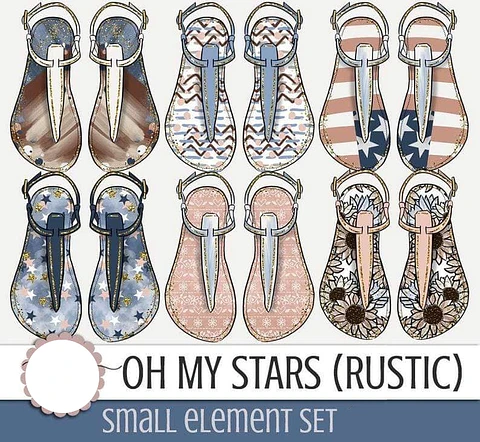 Kit Digital Sandálias Estreladas 