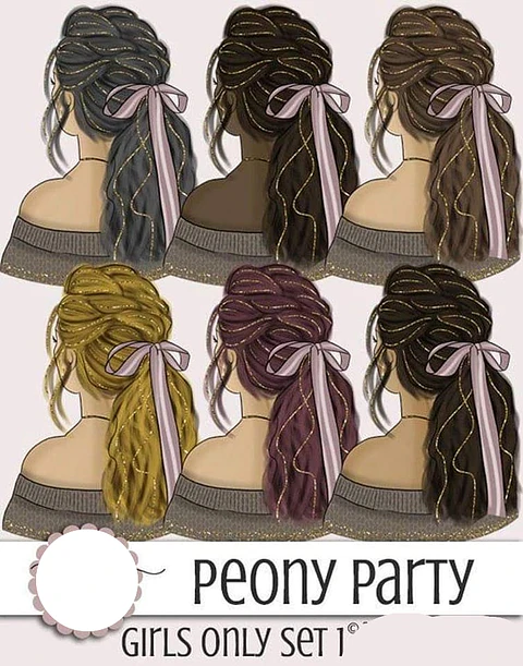 Kit Digital Cabelos com Laços 