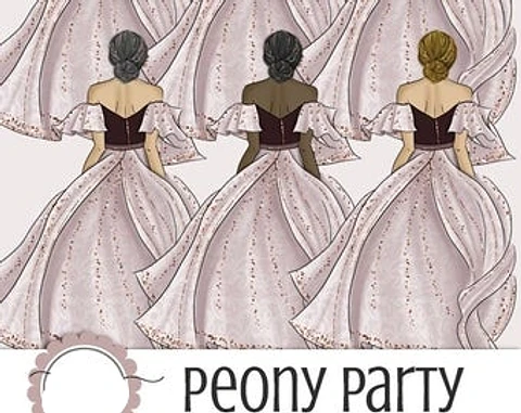 Kit Digital Mulheres Vestidos Debutantes 