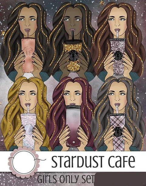 Kit Digital Meninas Café