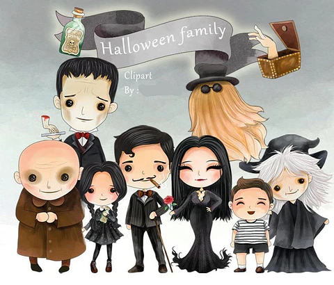 Kit Digital Addams Familia 