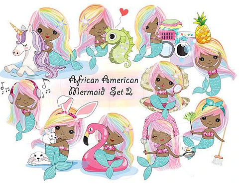 Kit Digital Sereias Unicórnios 